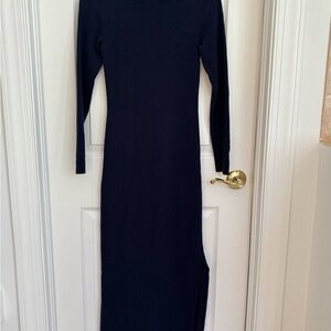 Michael Kors Black Mock Neck Bodycon Dress